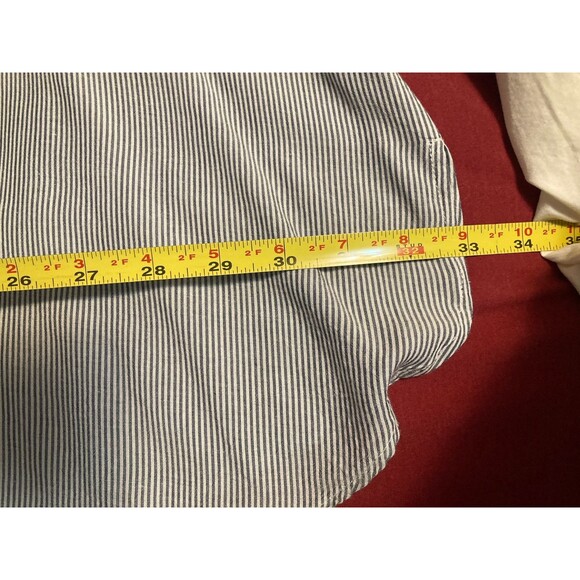 Ingrid & Isabel Maternity Blouse XL Blue White Pin Stripe - Picture 12 of 16